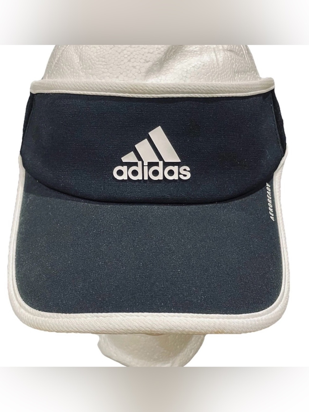 Adidas Aeroready Superlite Performance Visor Black White Adjustable Running Hat